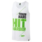 MusclePharm Atlet 'Train Hard Hit Harder' Beyaz