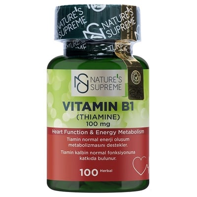 Nature's Supreme Vitamin B1 100 Mg 100 Kapsül