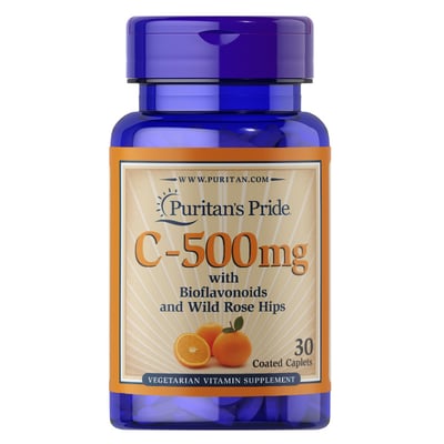 Puritan's Pride Vitamin C-500 mg with Bioflavonoids and Rose Hips 30 Tablet