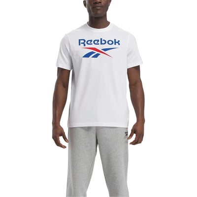 Reebok Identity Stacked Kısa Kollu T-Shirt Beyaz